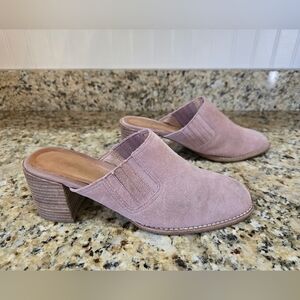 Madewell The Carey Mule In Faded Mauve Suede Size 8 Clogs